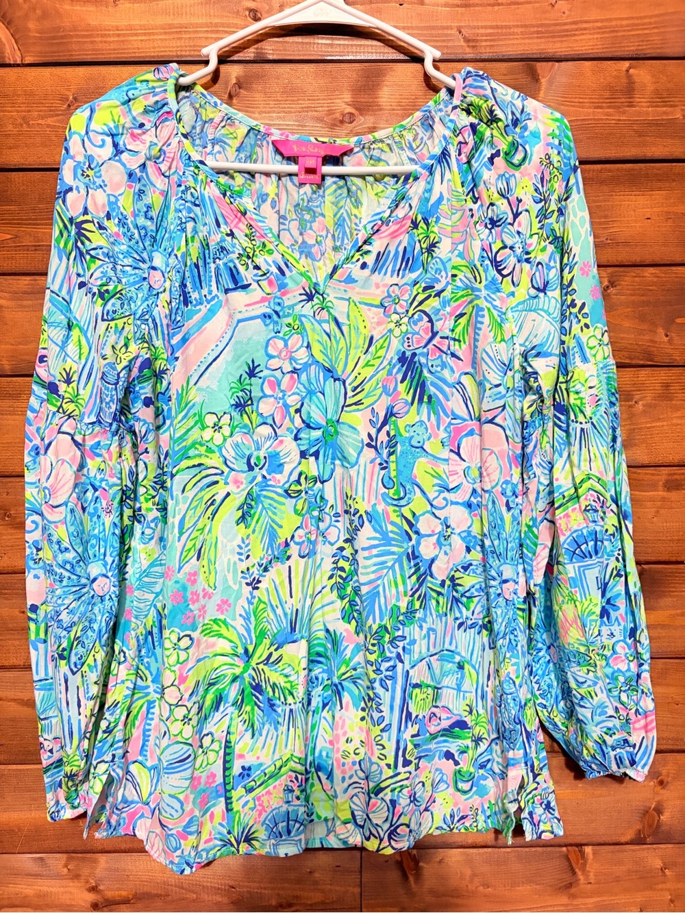 Lilly Pulitzer Vibrant Floral Scoop-Neck Women’s Top - Lilly’s House